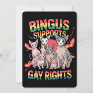 Invitación Bingus apoya el orgullo LGBTQ por los derechos de 