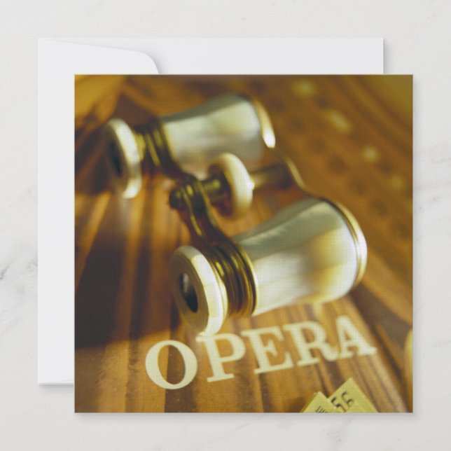 Invitación Binoculares de ópera (Anverso)