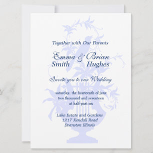 Invitación Bird Lyre y Greenery
