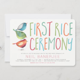 Invitación Birdie First Rice Ceremony Annaprashan