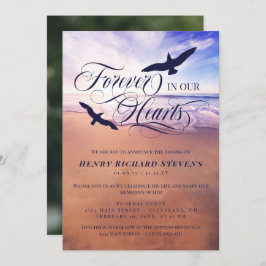 Invitación Birds Ocean Beach Para Siempre En Nuestro Corazón