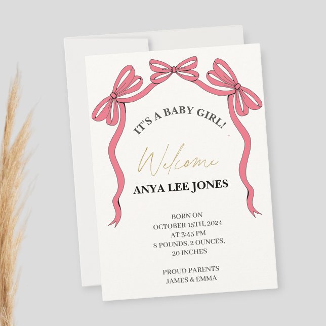 Invitación Birth announcement card for a baby Newborn  (Subido por el creador)