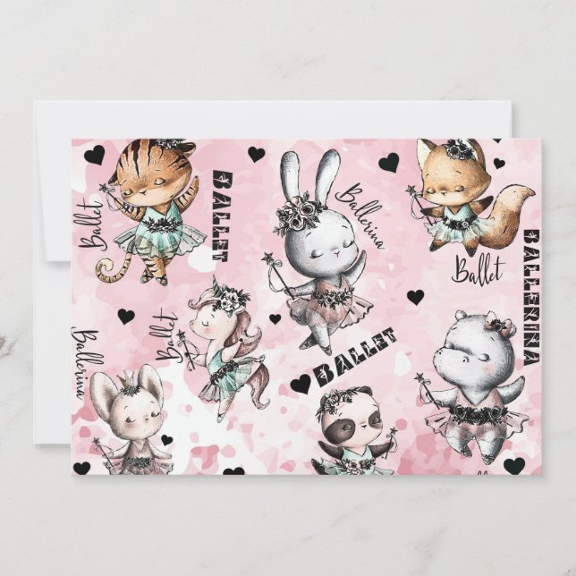 Invitación Birthday Ballerina (Anverso)