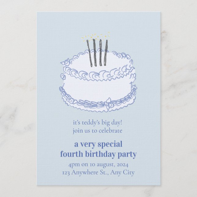 Invitación Birthday Celebration – Editable Party Invitation T (Anverso)