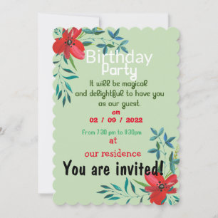 Invitación Birthday colors  invitation