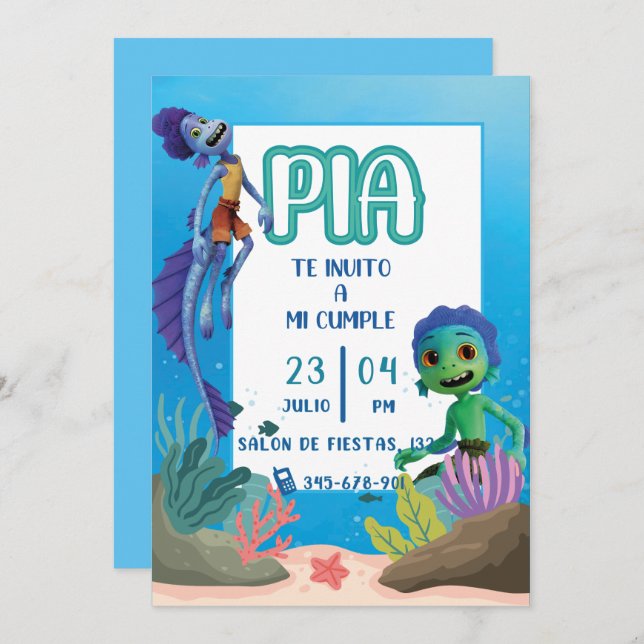 Invitación Birthday invitation (Anverso / Reverso)