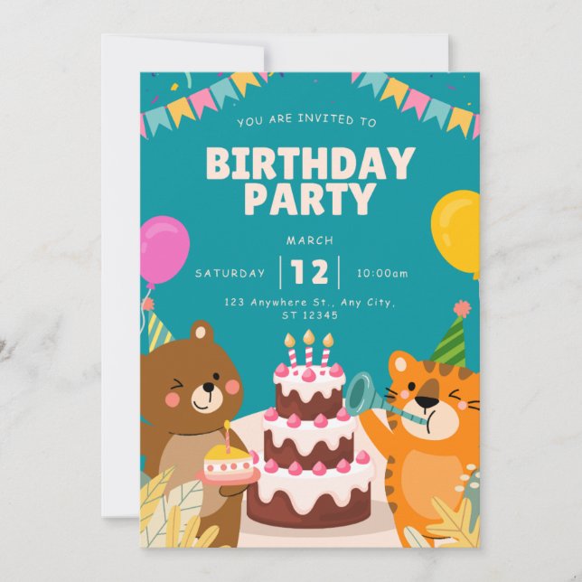 Invitación birthday invitation  (Anverso)
