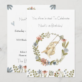 Invitación Birthday Invitation (12,7 x 17,8 cm) - Rabbit