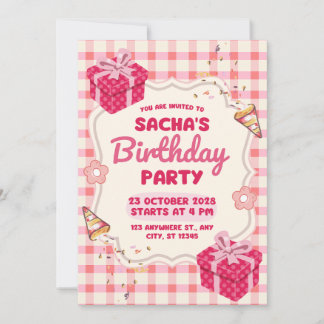 Invitación Birthday Invitation Clean Modern Minimal Style