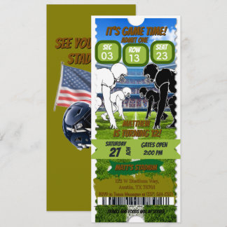 Invitación Birthday invitation Football match ticket