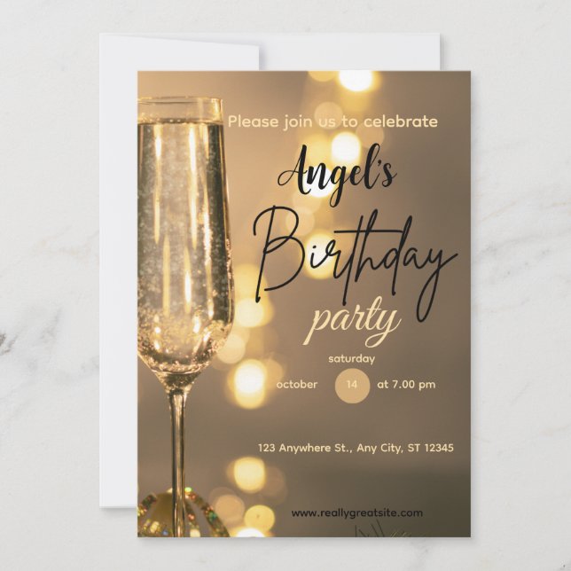 Invitación Birthday Invitations  (Anverso)