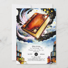 Invitación Birthday, libro de cuentos de la biblioteca