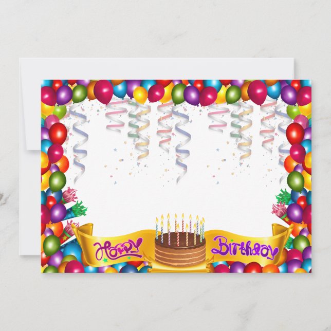 Invitación Birthday party (Anverso)