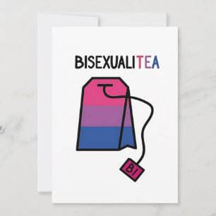 Invitación BisexualiTEA Bi Orgullo Bandera Té Bisexual