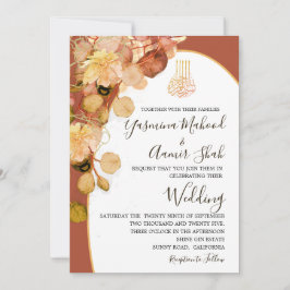 Invitación Bismillah Elegant Naranja quemado Boda