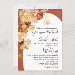Invitación Bismillah Elegant Naranja quemado Boda