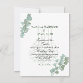 Invitación Bismillah islámico Eucalyptus Elegante Boda