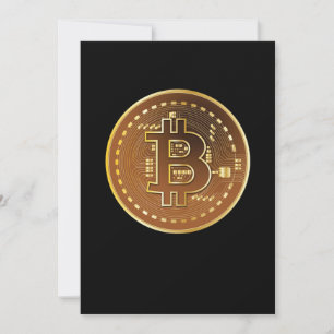 Invitación Bitcoin Oro Digital Criptomoneda Invertir Digital