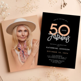Invitación Black 50 y fabulosa fiesta de cumpleaños número 50