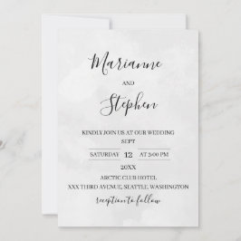 Invitación Black and White Elegant Minimalist Invitation