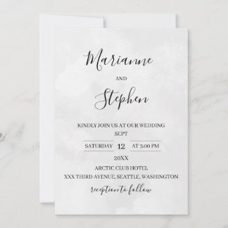 Invitación Black and White Elegant Minimalist Invitation