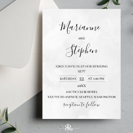 Invitación Black and White Elegant Minimalist Invitation