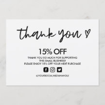 Black and White Gracias Heart Media Insert