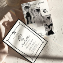 Black and White Hand Drawn Bow graduation