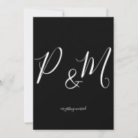 Black and White Minimalist Wedding