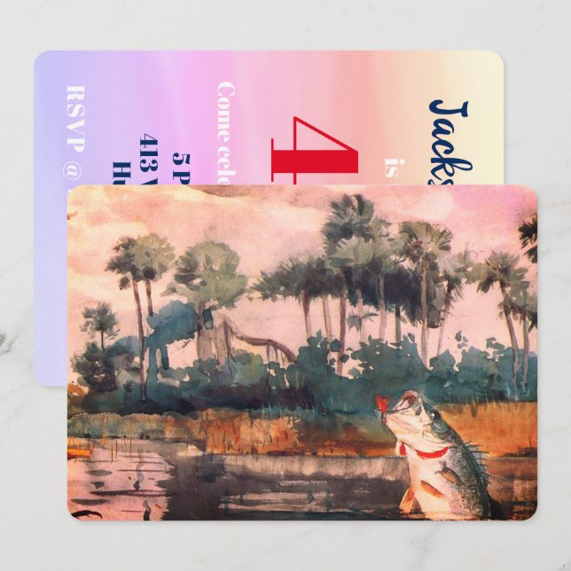 Invitación Black Bass en el cumpleaños sur (Anverso / Reverso)