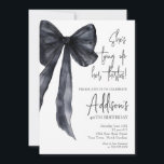 Invitación black bow 40th Birthday Party Invitation<br><div class="desc">Black Bow Thirtieth 30th Birthday Party InvitationBlack bow Birthday Invitation,  adult birthday,  Modern black Bow Invite,  black Bow Birthday party decorations,  girly birthday party, </div>