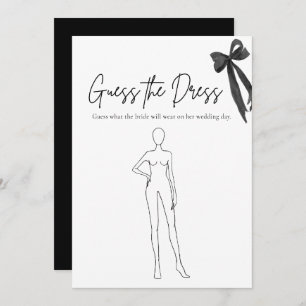 Invitación Black Bow Adivinan El Juego De Ducha De Vestido De