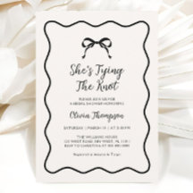 Black Bow atando la ducha nupcial