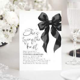 Invitación Black Bow está atando la ducha nupcial