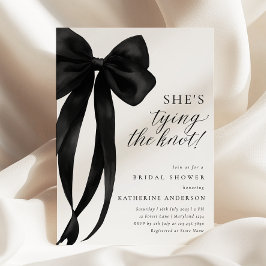 Invitación Black Bow está atando la ducha nupcial