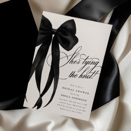Invitación Black Bow está atando la ducha nupcial