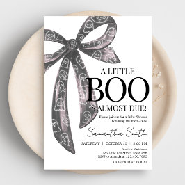 Invitación Black Bow Halloween Baby Shower