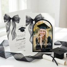 Black Bow Photo Graduation