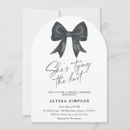 Invitación Black Bow She's tying the knot Bridal Shower