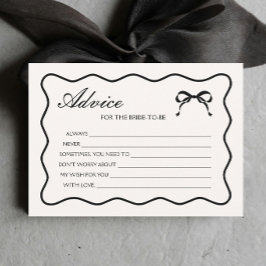 Invitación Black Bow Tying the Knot Bridal Shower Advisory Ca