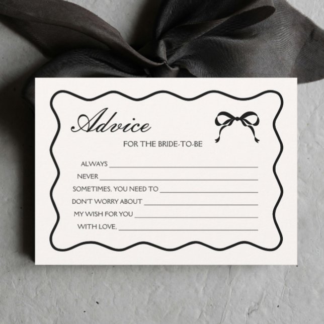 Invitación Black Bow Tying the Knot Bridal Shower Advisory Ca (Subido por el creador)