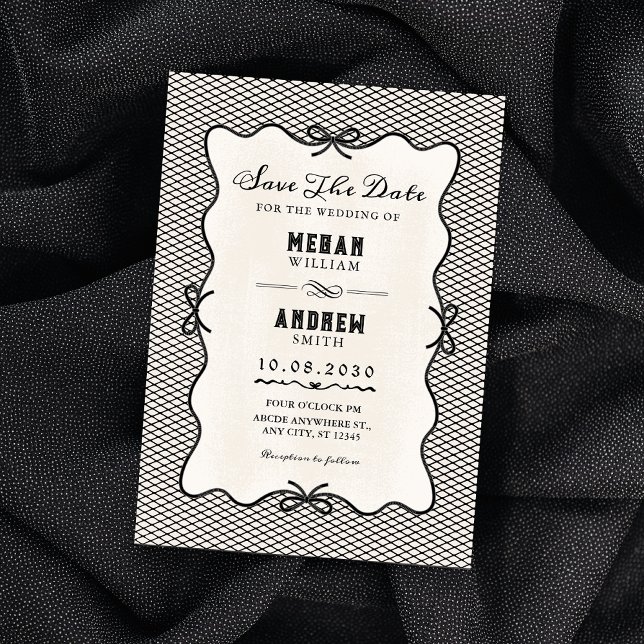 Invitación Black bow wedding  (Subido por el creador)