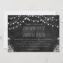 Black Chalkboard String Of Lights Wedds