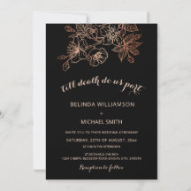 Black Copper Floral | Boda Gótica
