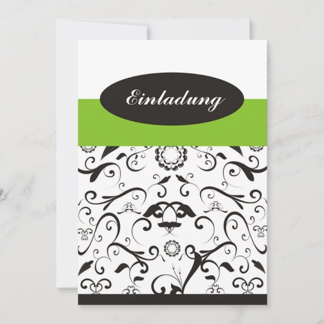 Invitación - black coral verde (Anverso)