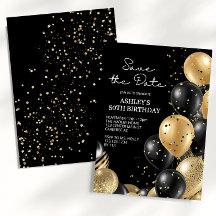 Black Elegant Script 50 cumpleaños