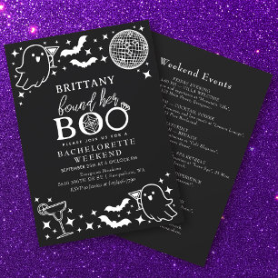 Invitación Black encontré su Boo Halloween Bachelorette Weeke