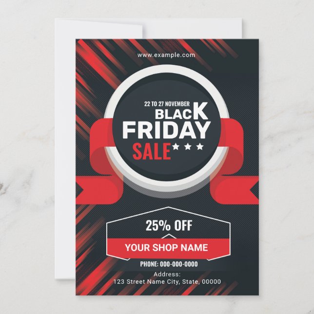Invitación Black Friday Promotional Sale Flyer (Anverso)