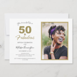 Invitación Black Gold 50 y fabulosa foto de la fiesta de cump