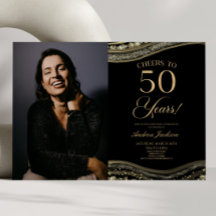 Black Gold Agate Foto 50 cumpleaños